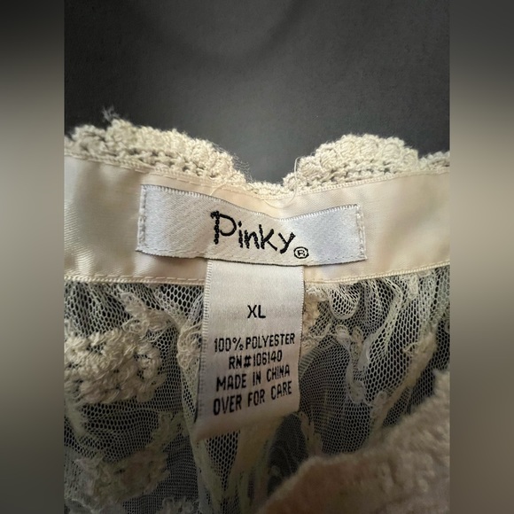 Pinky Boho Ivory Lace Sheer Top - Picture 9 of 9